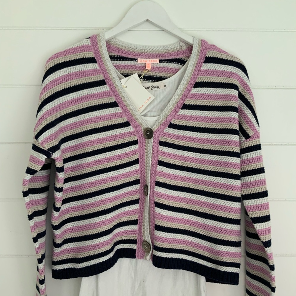 Lisa Todd Navy Splash Cardigan…